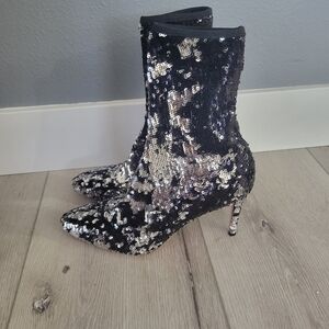 Aquazzura Sequins Ankle Socks Boots